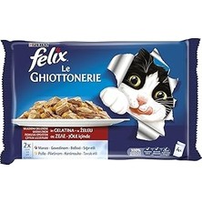 Nacario Felix Multipack Sığır Etli Tavuklu Yetişkin Yaş 4X85GR