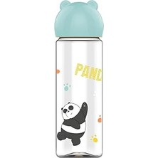 Nacario We Bare Bears Panda Figür Kapaklı 500ML Plastik Şişe