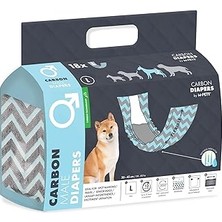 Nacario M-Pets Carbonlu Diapers Erkek Köpekler Için Külot (L) 18LI