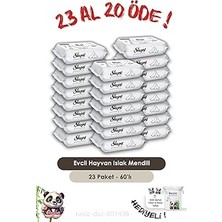 Nacario Sleepy 23 Al 20 Öde Petcare Evcil Hayvan Islak Havlusu 60'lı
