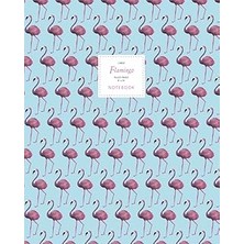 Nacario Flamingo Notebook - Ruled Pages - 8X10 - Premium: (Light Edition) Fun Notebook 192 Ruled/lined