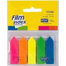 Nacario Kraf Index Film (Pp) 12X44MM Ok Şeki̇lli̇ 5 Renk x 25YP 51244