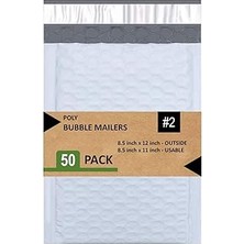 Nacario SALES4LESS #2 Poly Bubble Mailers 20,5 x 30,5 cm Dolgulu Zarf Postası Su Geçirmez 50'li Paket (Pbm8