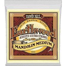 Nacario Ernie Ball P02065 Earthwood Mandolin Orta Döngü Sonu 80/20 Bronz Akustik Gitar Telleri, Ölçer 10-36