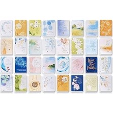 Nacario American Greetings Lüks Sempati, Seni Düşünen Zarflı Kartlar, Kathy Davis Tasarımları (32 Adet)