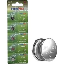 Nacario Poundmax Lityum CR927 Düğme Piller, 3V | 1x 5-Pack