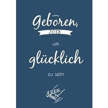 Nacario Kalender 2018 - Din A5 "geboren Um Glücklich Zu Sein": Eine Woche Doppelseite