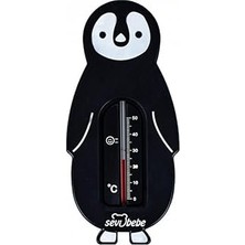 Nacario Sevi Bebe Oda Banyo Termometresi - Siyah Penguen