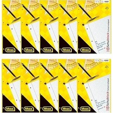 Nacario Idena 90388 - Blok, Kareli A4, 10 Adet, 50 Yaprak Çift Kenarlı Okul Defteri, 70 G/m² Kağıt, 4 Ka