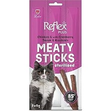 Nacario Sterilised Adult Cat Stick Treats With Chicken&cranberry 15 gr