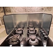 Nacario Sıçratmaz Ocak Arkası Koruyucu 120X30 Büyük Boy Katlanabilir Paslanmaz Metal Sac