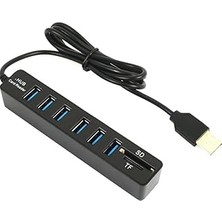 Nacario Lunatic 9146 USB Hub 6 Port Microsd Tf Sd Kart Okuyucu 1 Metre USB Çoklayıcı 1 Adet Micrsd (Tf) 1 A