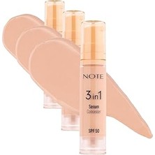 Nacario Note Cosmetics 3 In 1 Concealer Spf 50 00 Light Nemlendirici Aydınlatıcı Göz Altı Kapatıcı