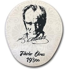Nacario Lunatic LN-1938 Fikirler Ölmez Atatürk Desenli Ergonomik Suya Dayanıklı Bileklikli Mouse Pad