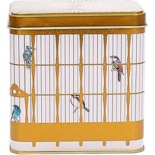 Nacario EVLE-ER205-T7 Bird Cage Desenli Kare Metal Saklama Kabı 9x9 cm (Bird Cage)