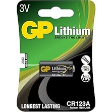 Nacario Gp Batteries GPCR123A DL123A/CR123A Boy Lityum Pil, 3 Volt, Tekli Kart