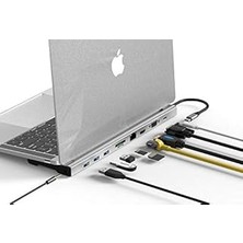 Nacario Codegen CDG-CNV80 Type-C To 10IN1 Macbook Notebook Port Çoklayıcı (3xusb 3.0+Hdmi+Usb 3.1 Type-C +