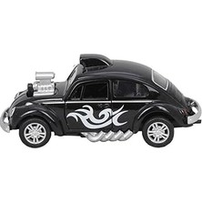 Nacario Birlik Metal Işıklı Motorlu Çekbırak Araba Vw Tosbağa 1:36 - FY6757-12D Si̇yah