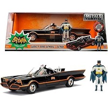 Nacario Jada, 9398259314R00, Batman 1966 Batmobile Model Aracı, Serbest Tekerlek, Die-Cast (Metal),
