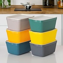 Nacario Porsima 1037 Erzak Çok Amaçlı Bakliyat Saklama Kabı Dolap Içi Organizer 6'li 1,5 L Still Box