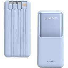 Nacario Sunix 12000 Mah Dijital Göstergeli Dahili Çoklu Kablolu Taşınabilir Pb-49