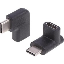 Nacario Type C Dişi Erkek 90 Derece Dirsek 2ın1 Çevirici Dönüştürücü Adaptör