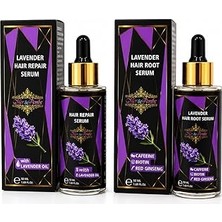 Nacario Lavender Saç Bakım Seti, Saç Onarım Kök Serumu, Kafein, Biotin, Kırmızı Ginseng, 2X50 ml