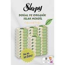 Nacario Sleepy Organik Islak Mendil 36 Al 33 Öde Hediyeli