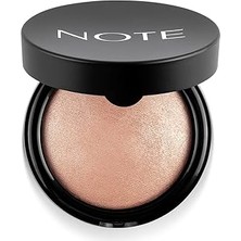 Nacario Note Cosmetics Baked Powder 01 Stardust Işıltılı Bitişli Highlighter Toz Yüz Pudrası
