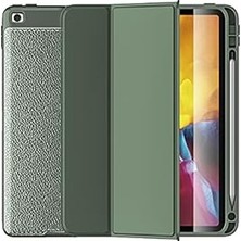 Nacario Ipad 9. Nesil 10.2" Kılıf Klons Kalem Bölmeli Case A2602 A2603 A2604 A2605 Koyu Ye