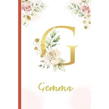 Nacario Independently Published Gemma:personalized Writing Journal/notebook For Women And Girls, Floral Mon