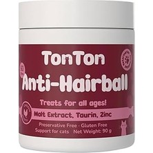 Nacario Tonton Glutensiz Anti-Hairball Malt 60 Tablet(Yumuşak&çiğnenebilir, Biotin, Çinko, Taurin Destekli)