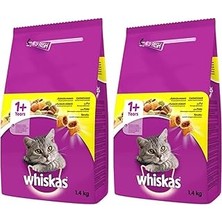 Nacario Whiskas Tavuklu Sebzeli Yetişkin Kuru 1,4 kg (2 Paketi)