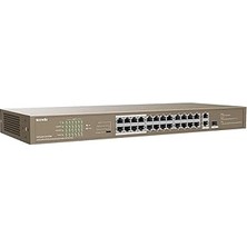 Nacario Tenda 24PORT 250W Full Poe TEF1126P-24-250W 10/100/ 2X1000 1x Sfp Yönetilemez Switch Rackmount