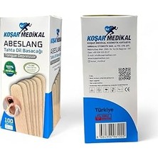Nacario Koşar Ahşap Dil Basacağı, 1. Sınıf Doğal Ağaç, Tek Kullanımlık, 100 Adet