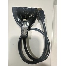 Nacario 4K HDMI Switch 3 Port HDMI Switch 50 cm Kablolu HDMI Çoğaltıcı