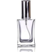 Nacario Paradise 1 Adet 50 ml Cam Yeniden Doldurulabilir Sprey Kolonya Boş Parfüm Şişe Gümüş Renk Kapaklı