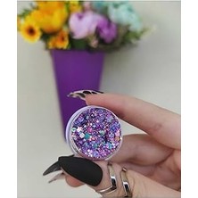 Nacario Glitter Jel Forumlu Parlak Işıltılı Vücut Simi Yüz Simi Mor, 825282689HB