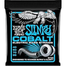 Nacario Ernie Ball Ekstra Slinky Kobalt Elektrik Bas Telleri, Ölçü 40-95