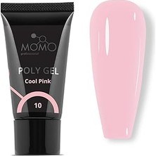 Nacario Protez Tırnak Için Poly Gel, Poli Jel, No.10, Soğuk Pembe, 30 gr