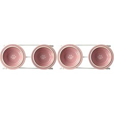 Nacario Petrageous 44355 Toftees Paws Diner With Two 1-Cup Bulaşık Makinesinde Yıkanabilir Taş Kase Kapasit