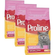Nacario Proline Renkli Taneli Tavuklu Yetişkin 1.2 kg (3 Paketi)