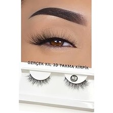 Nacario Ruby Face Doğal Görünümlü Gerçek Kıl Tam Boy Ipek Takma Kirpik (1 Çift) - Mink Eyelash No: N8
