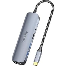 Nacario Veggieg Type-C Pd 100W 5 Portlu 4K 60Hz HDMI Gigabit Ethernet USB 3.0 Çoklayıcı Hub
