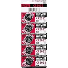 Nacario 5dm-Maxell CR2032 3V Lityum Düğme Pil 5li Paket
