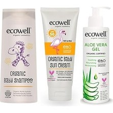 Nacario Ecowell Bebek Mini Yaz Paketi (Bebek Şampuanı + Güneş Kremi + Aloevera Jel)