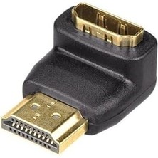 Nacario AL-4519 Hdmı L Dirsek 90 Derece Çevirici Dönüştürücü Uzatma Adaptörü