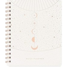 Nacario Fringe Stüdyo Tarihsiz Günlük Planlayıcı, Suni Deri Kapak, "ayın Evreleri" (Moon Phase Dust), 160 S
