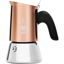 Nacario - Venus: 2 Cups Ocak Üstü Espresso Pişirici - 85ML - Kahverengi, Gümüş Renk - Paslanmaz Çe