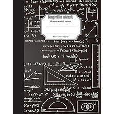Nacario Composition Notebook Graph Ruled Paper 8.5 x 11" 200 Page 4x4 Grid Per Inch,mathematics Black Chalk